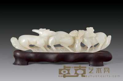 清中期 三瑞兽摆件 长16.5cm
